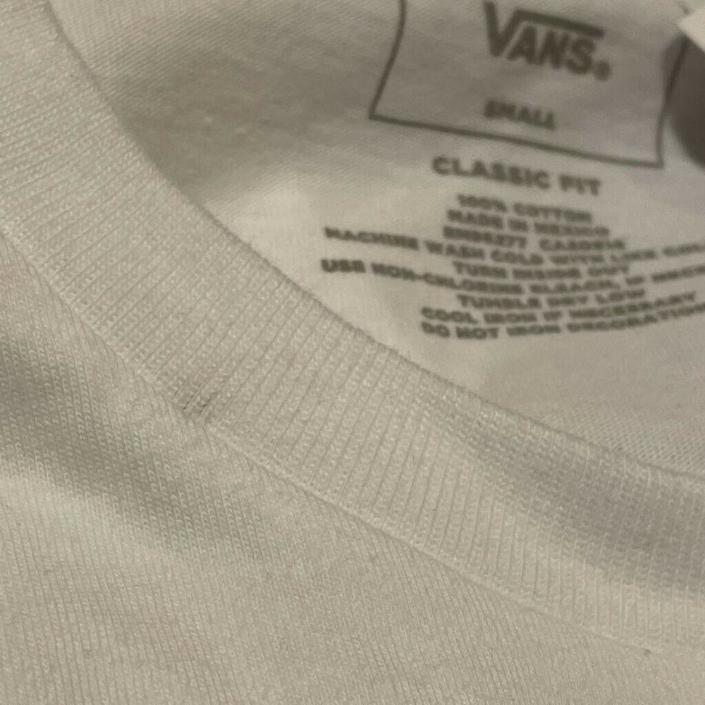 Vans Original Checkerboard Long Sleeve Cotton Sz S - Picture 7 of 9